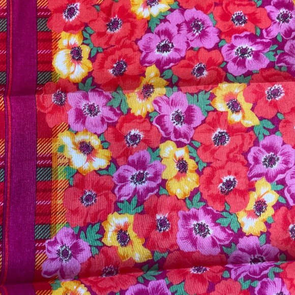 Vintage Ungaro Paris Cotton Handkerchief Scarf – Floral Print - Picture 7 of 10